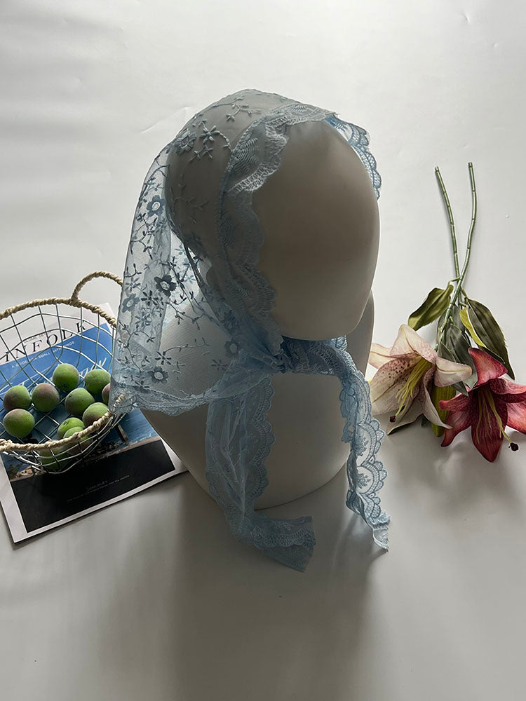 Vintage French Lace Triangle Scarf