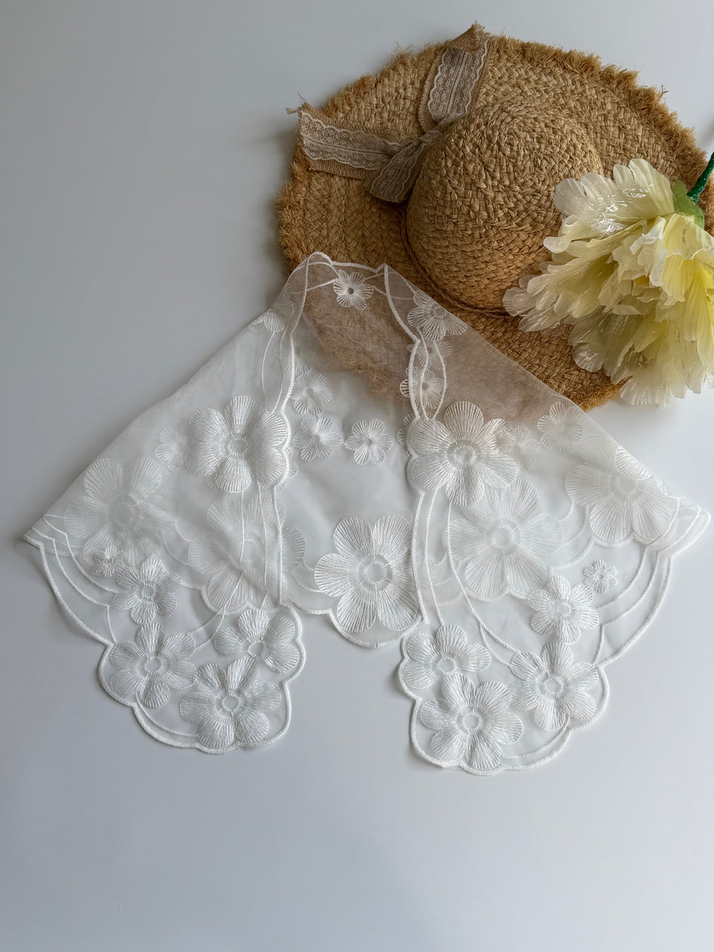French Countryside Lace Triangle Scarf