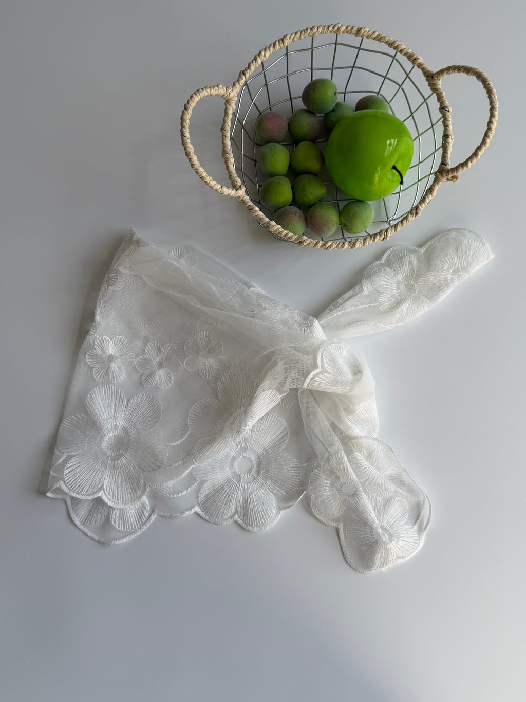 French Countryside Lace Triangle Scarf