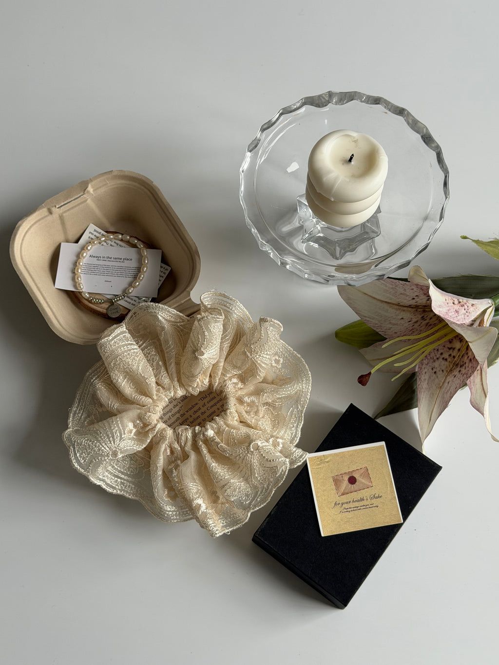 Lace Embroidery Hair Scrunchie